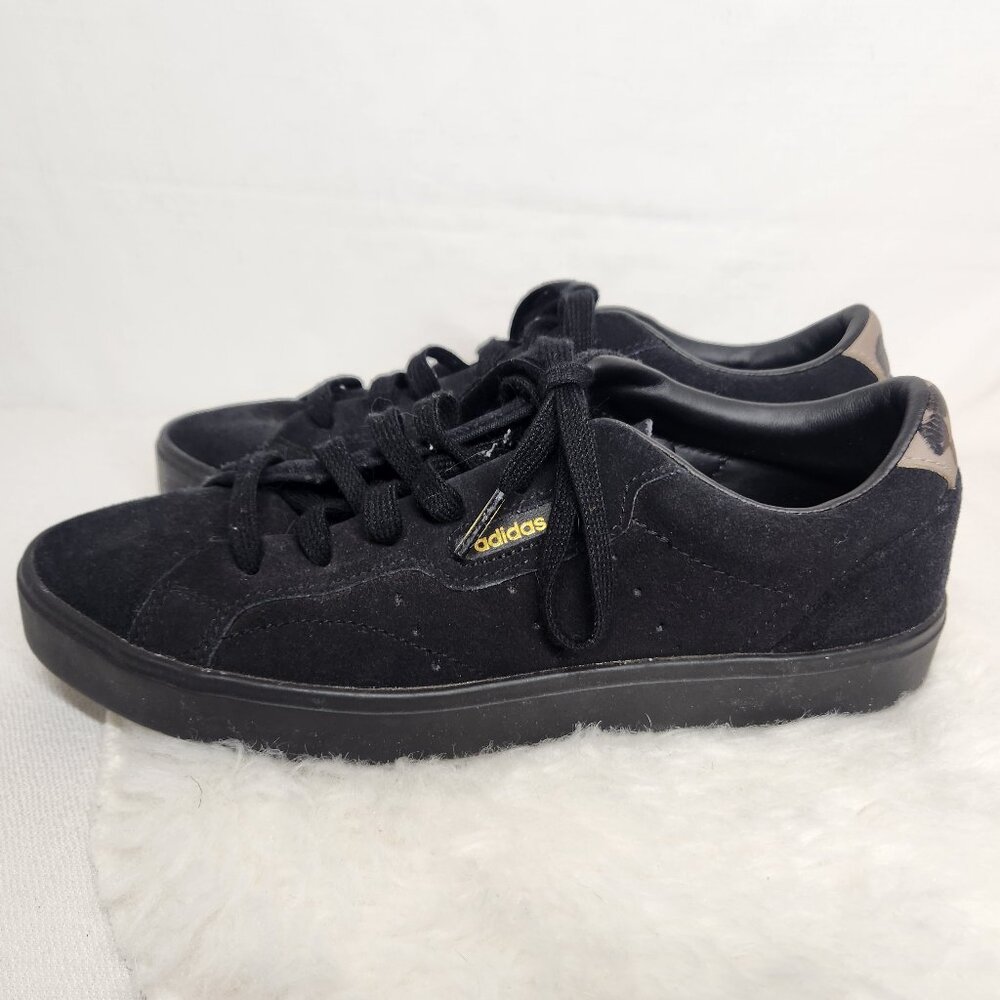 Adidas Sleek Women's 7 Shoes Black Tech Olive Lace Up Cheetah Print Sneakers